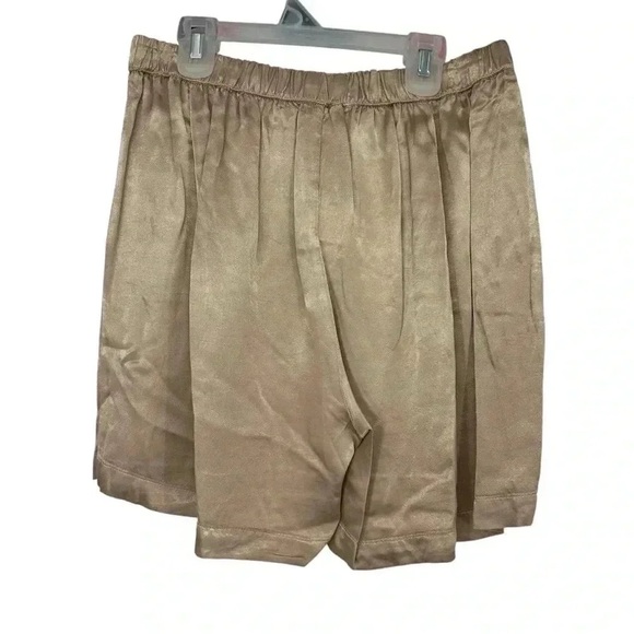 ENZA COSTA WOMENS SMALL SATIN BERMUDA SHORTS LUXURY CASUAL POCKETED STYLE - Picture 3 of 11
